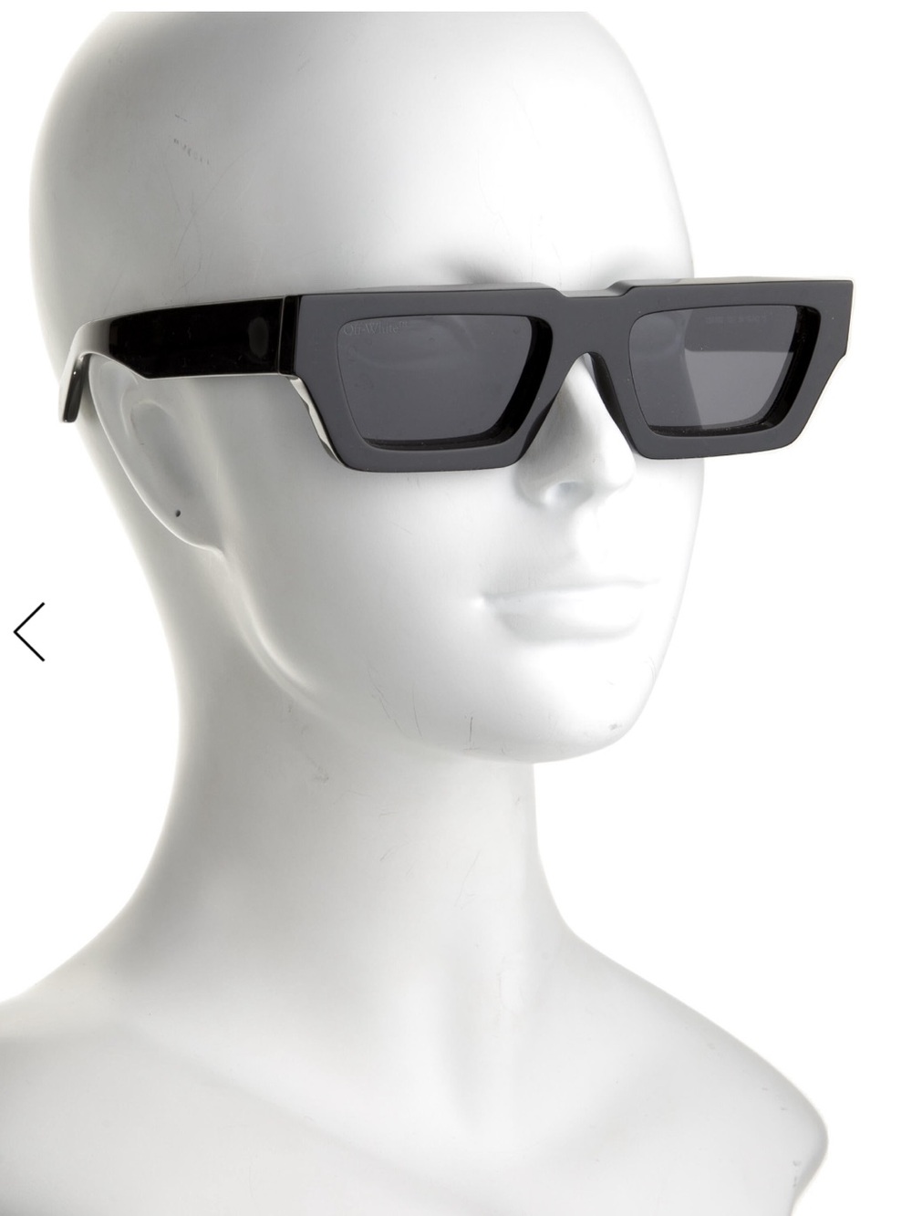 Off-White Black Rectangular Angular Sunglasses